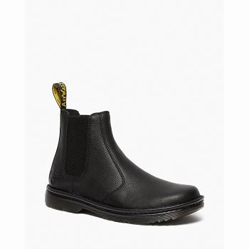 Dr Martens Suffolk Kožené Non Slip - Cierne Chelsea Cizmy Panske, DR0160